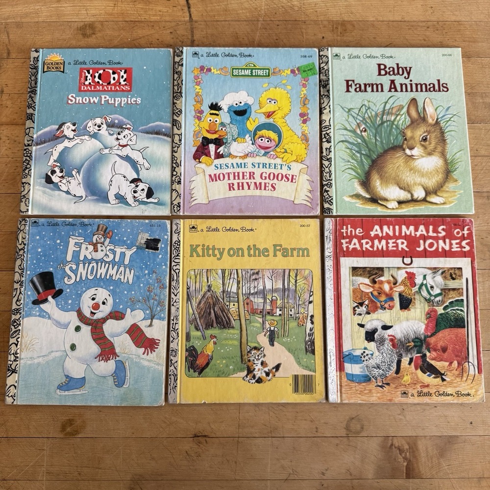 Little Golden Books Sesame Mother Goose 101 Dalmatians Frosty Farm Animals